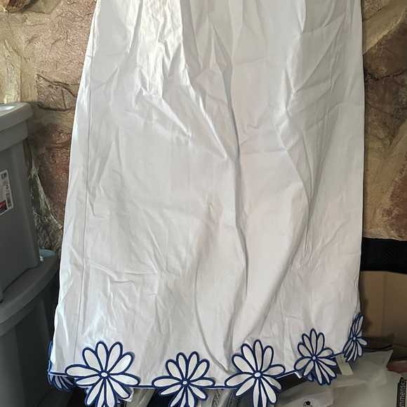 Commense Semi-Sheer Floral Embroidery Back Bow Maxi Dress size XL - Picture 4 of 8